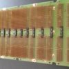 Tarjeta backplane con múltiples pinos dorados