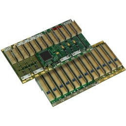 Backplane board with multiple gold connectors